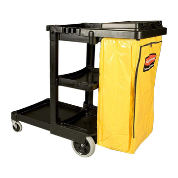 Chariot d'entretien Rubbermaid noir
